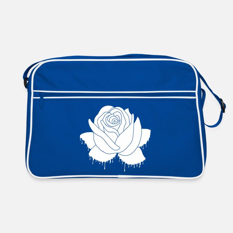 Graffiti d'une rose blanche Sac Retro