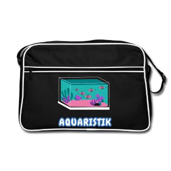 Aquaristik-Liebhaber - Retro Tasche - Schwarz/Weiß - Vorne
