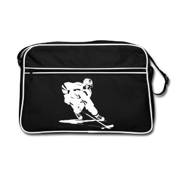 Graphismes de hockey sur glace - Sac Retro - noir/blanc - Devant