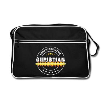 Personne n’est aussi sexy que CHRISTIAN - Sac Retro - noir/blanc - Devant