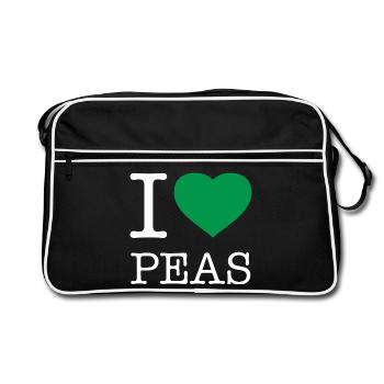 J’ADORE LES PETITS POIS Erbsen - Sac Retro - noir/blanc - Devant