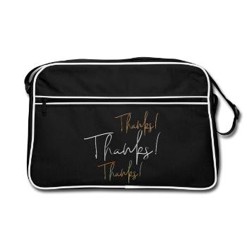 thanks - Retro Bag - black/white - Front