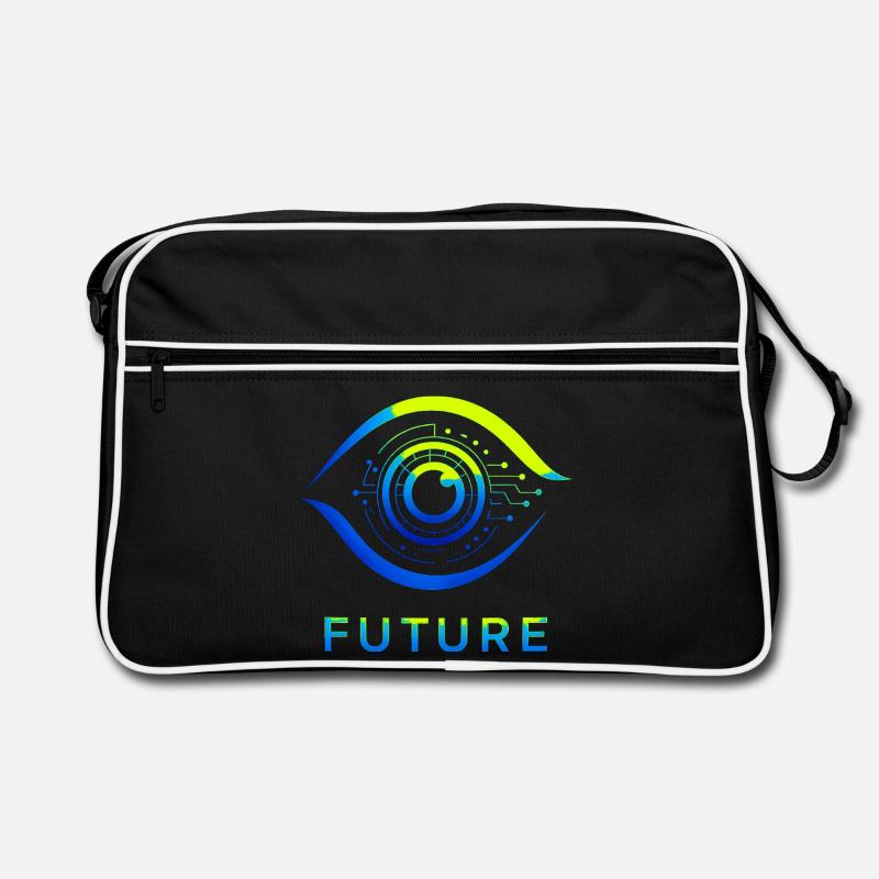 Futuristic Circle Technology Design Retro Bag