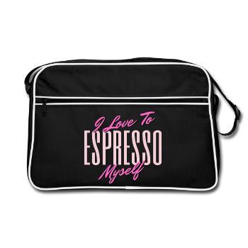 Express Love Self Quote Design - Retro Bag - black/white - Front