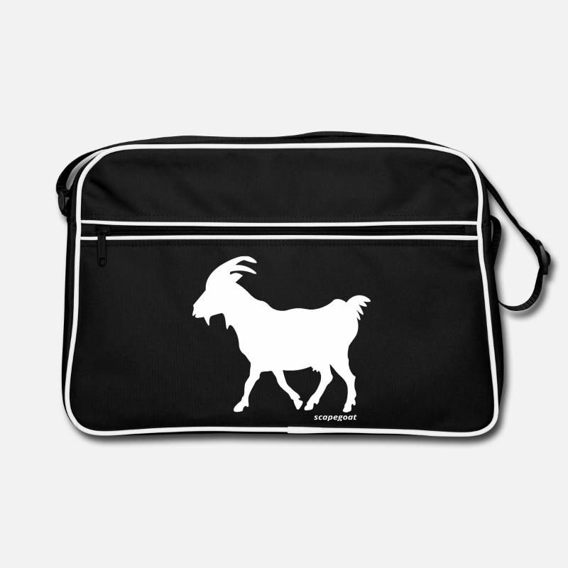 Sündenbock Silhouette - Retro Tasche - Schwarz/Weiß