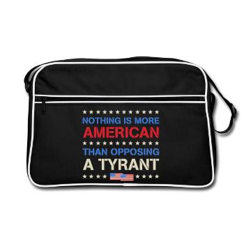 Rien de plus américain que de s’opposer à un tyran - Sac Retro - noir/blanc - Devant