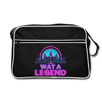 Cambodge Wat cambodgien Une légende - Sac Retro - noir/blanc - Devant