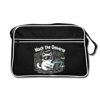 L’univers du crack KatzHacker - Sac Retro - noir/blanc - Devant