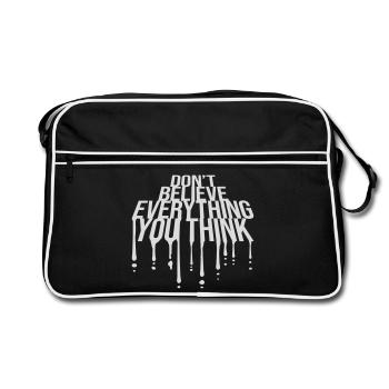 Ne croyez pas tout ce que vous pensez en disant la sagesse - Sac Retro - noir/blanc - Devant