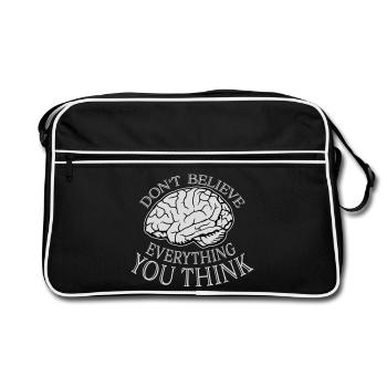 Ne croyez pas tout ce que vous pensez en disant la sagesse - Sac Retro - noir/blanc - Devant
