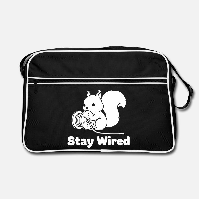 Stay Wired Eichhörnchen Retro Tasche