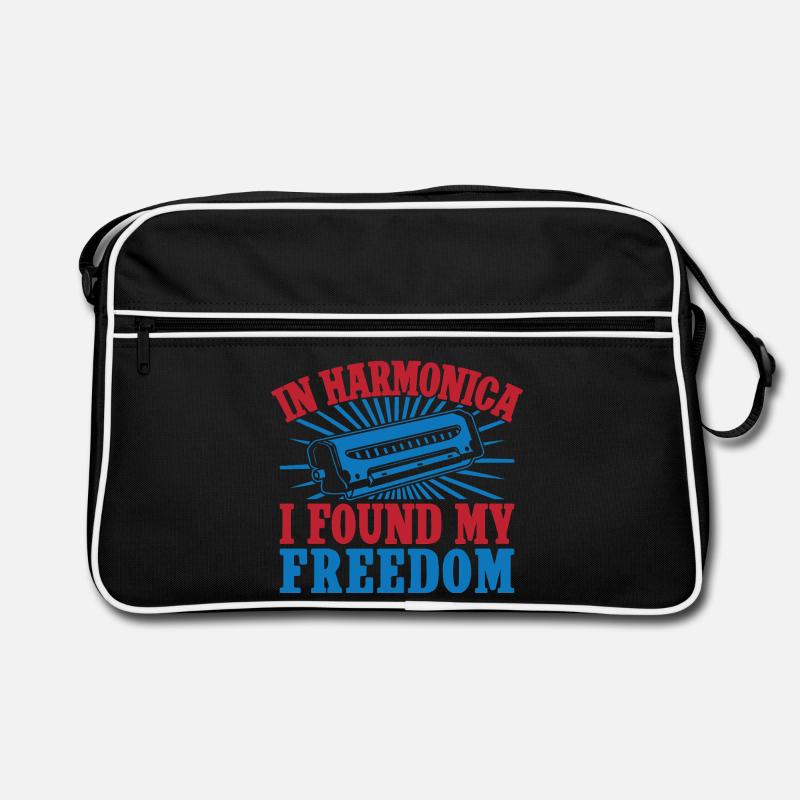 Harmonica drôle qui a trouvé mon harmonica de liberté Sac Retro
