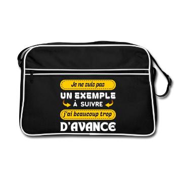 Pas un exemple à suivre - Sac Retro - noir/blanc - Devant