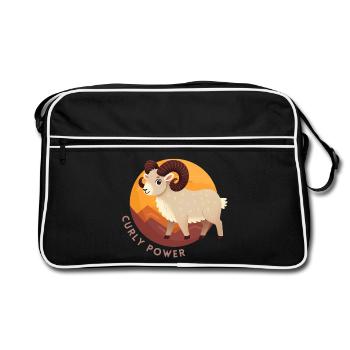 Aries Curly Power - Retro Bag - black/white - Front