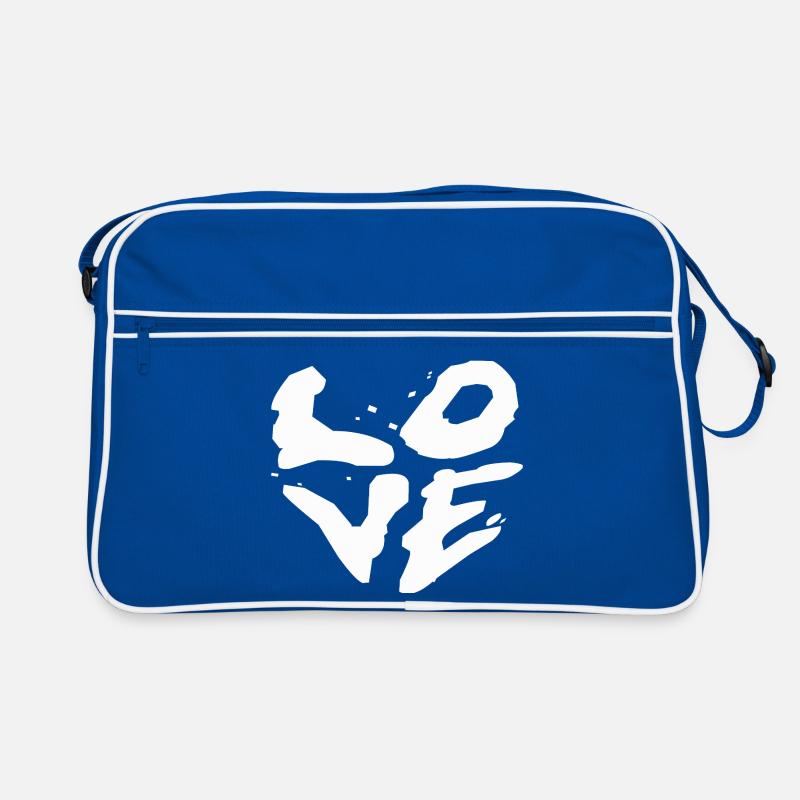 Love Statement Typography Illustration Retro Bag