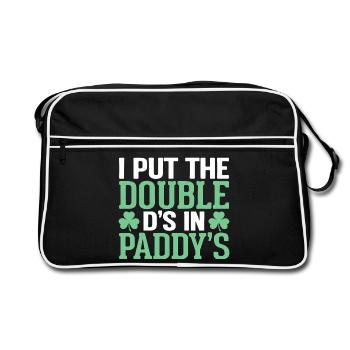 J’ai mis les doubles D dans Paddy’s St Patrick’s - Sac Retro - noir/blanc - Devant