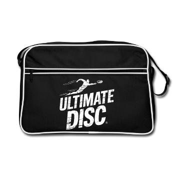 Ultimate Disc Layout Offense Player Jump Catch - Retro Bag - black/white - Front