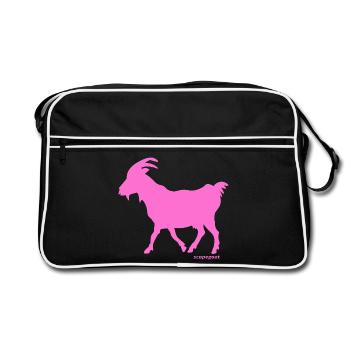 Bouc émissaire rose - Sac Retro - noir/blanc - Devant