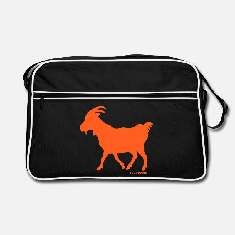 Ziege Sündenbock orange Retro Tasche