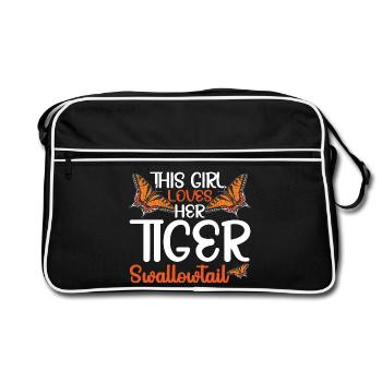 Tiger Swallowtail Lover Butterfly Insect Tiger - Retro Bag - black/white - Front