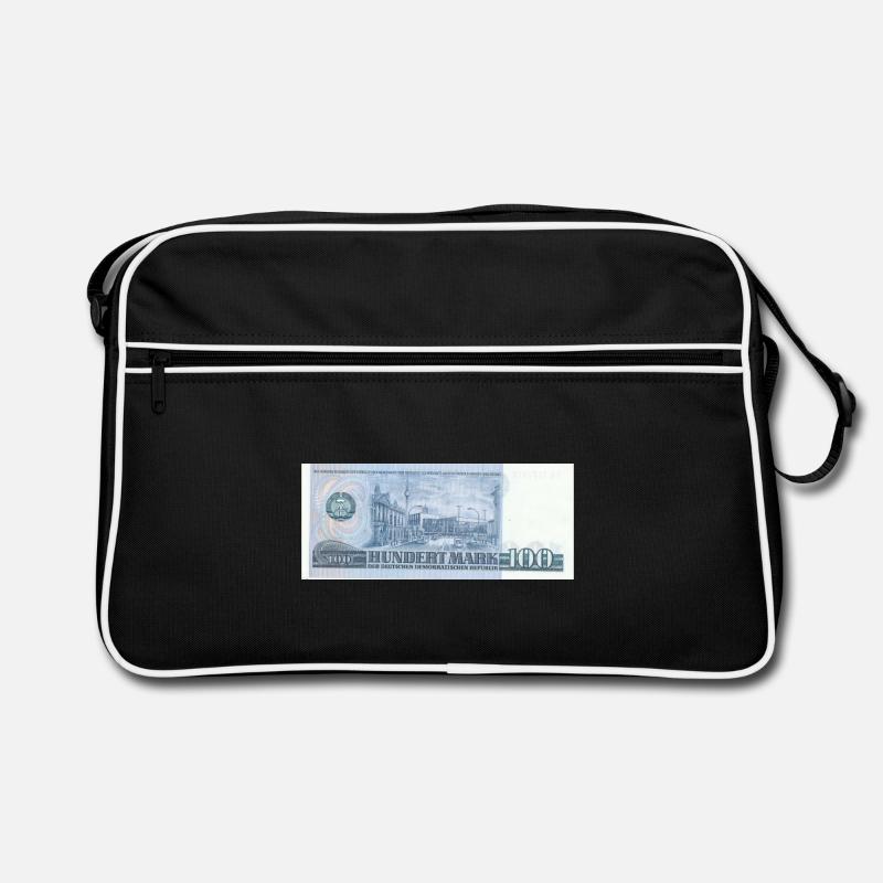 100 Mark der DDR - Retro Tasche - Schwarz/Weiß