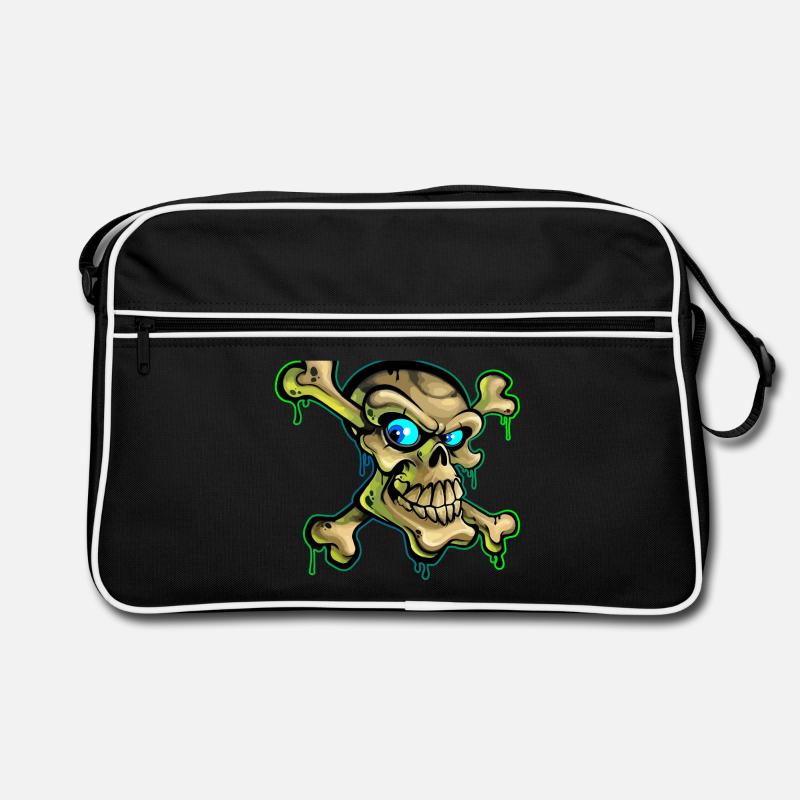 Dessin de crâne de pirate graffiti Sac Retro