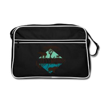 La nature sauvage - Sac Retro - noir/blanc - Devant