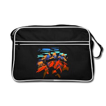 Mountains - Retro Bag - black/white - Front