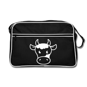 Cow - Retro Bag - black/white - Front