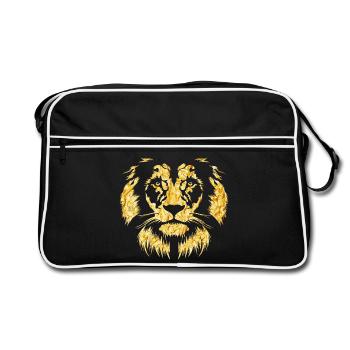 Or du lion - Sac Retro - noir/blanc - Devant