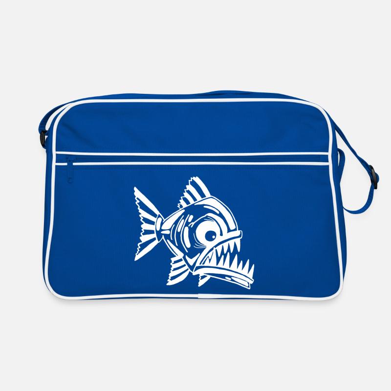 Carnivorous white fish Retro Bag