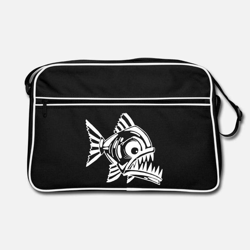 Carnivorous white fish Retro Bag