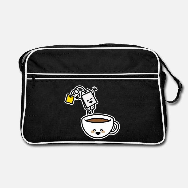 Tea bag tea cup tea drinker tea lover Retro Bag