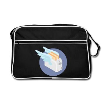 Flying toaster - Retro Bag - black/white - Front