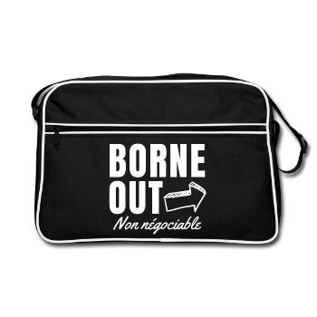 réforme des retraites, retraites, retraite - Sac Retro - noir/blanc - Devant