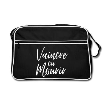 vaincre ou mourir, Vendée, vendéen - Sac Retro - noir/blanc - Devant