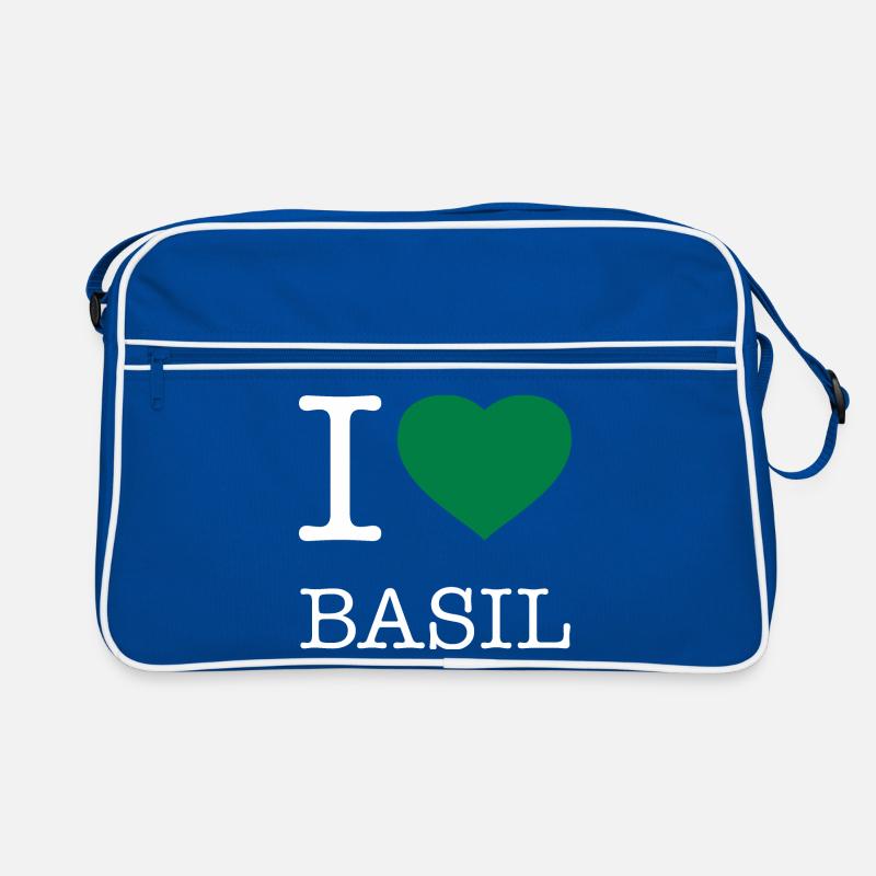 I LOVE BASIL Basilikum Retro Tasche