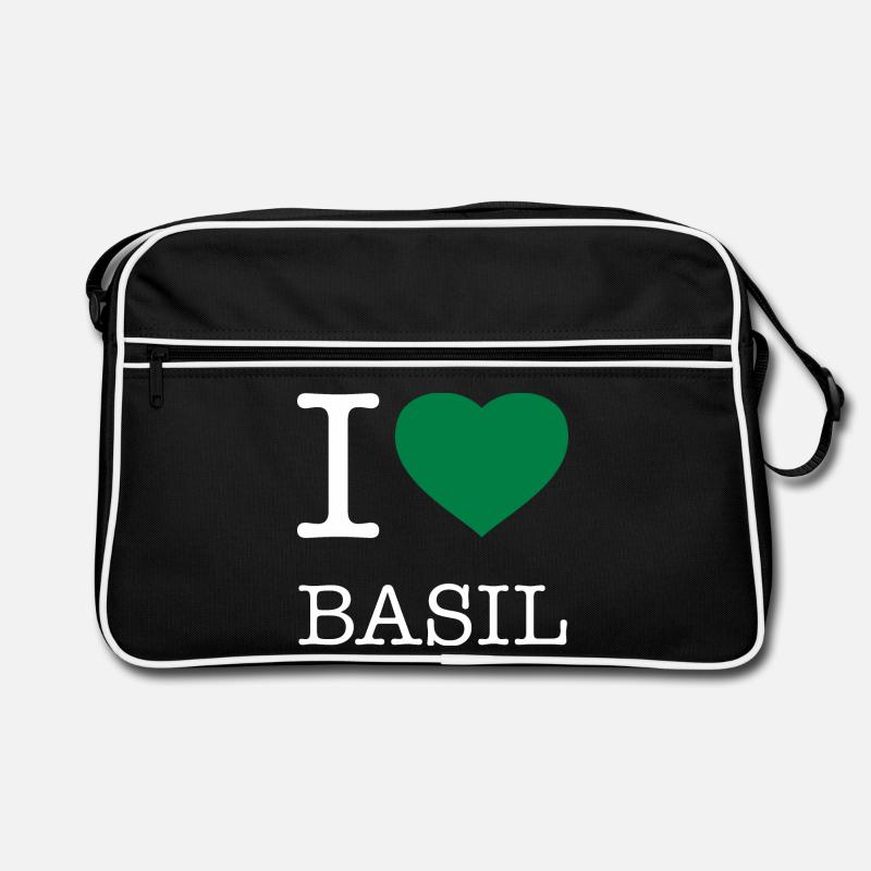 I LOVE BASIL Basilikum Retro Tasche