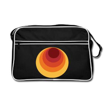 Cercle rétro à pois - Sac Retro - noir/blanc - Devant