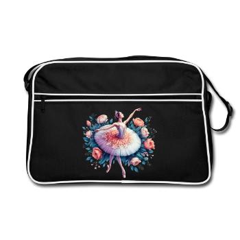 Danseuse de ballet avec tutu - Sac Retro - noir/blanc - Devant