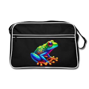 Grenouille - Sac Retro - noir/blanc - Devant