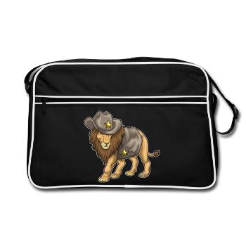 Chapeau du shérif Lion - Sac Retro - noir/blanc - Devant