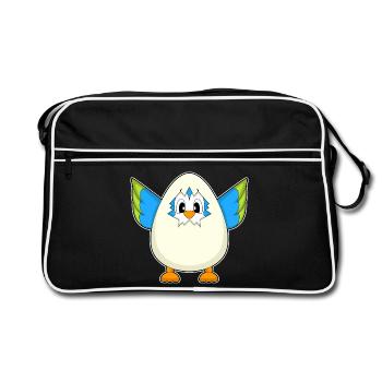 Oeuf de perroquet - Sac Retro - noir/blanc - Devant