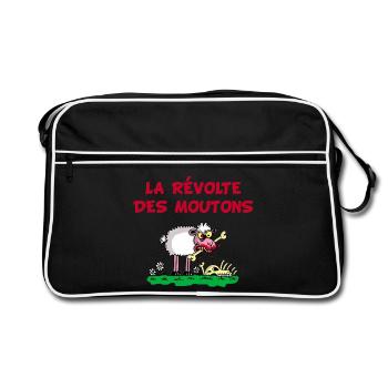 La révolte des moutons - Sac Retro - noir/blanc - Devant
