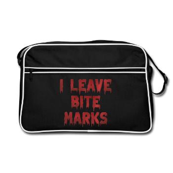 Bite Mark's Blood Traces - Retro Bag - black/white - Front