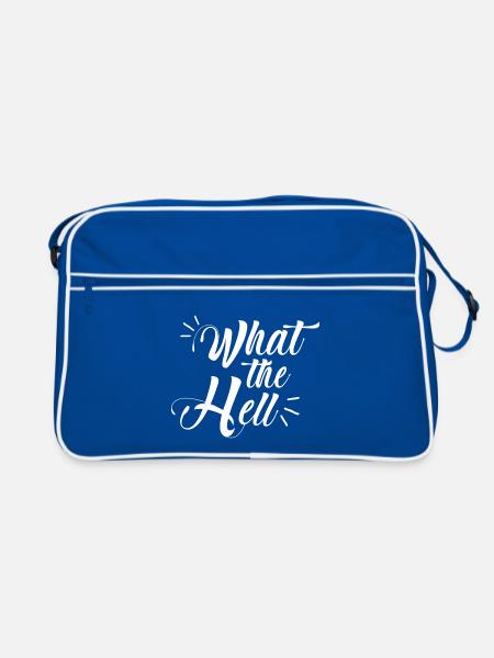 what the hell - Retro Bag - blue/white - Front