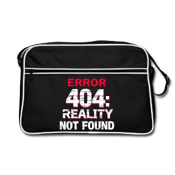 Error: Reality not found - Retro Bag - black/white - Front