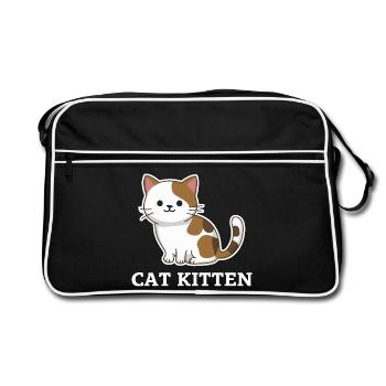 Adorable chaton chaton - Sac Retro - noir/blanc - Devant