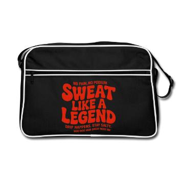 Transpirer comme une légende - Sac Retro - noir/blanc - Devant