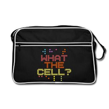 Professeur de braille Braille What The Cell - Sac Retro - noir/blanc - Devant